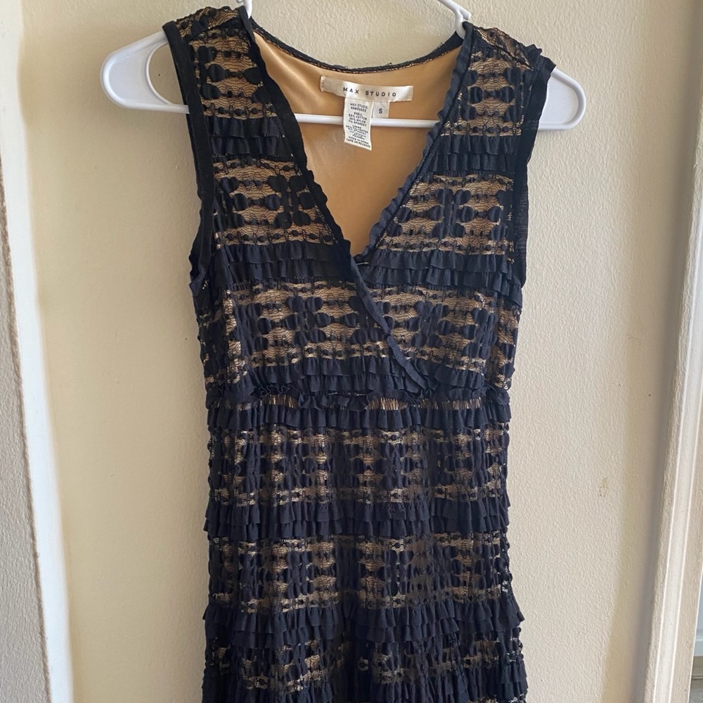Max Studio black lace dress